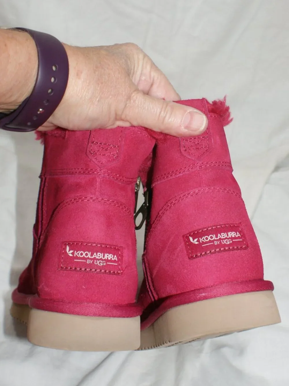 Koolaburra by Ugg Raspberry Pink Short Shearling Boot - SIZE 8 - LIKE NEW